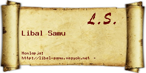 Libal Samu névjegykártya